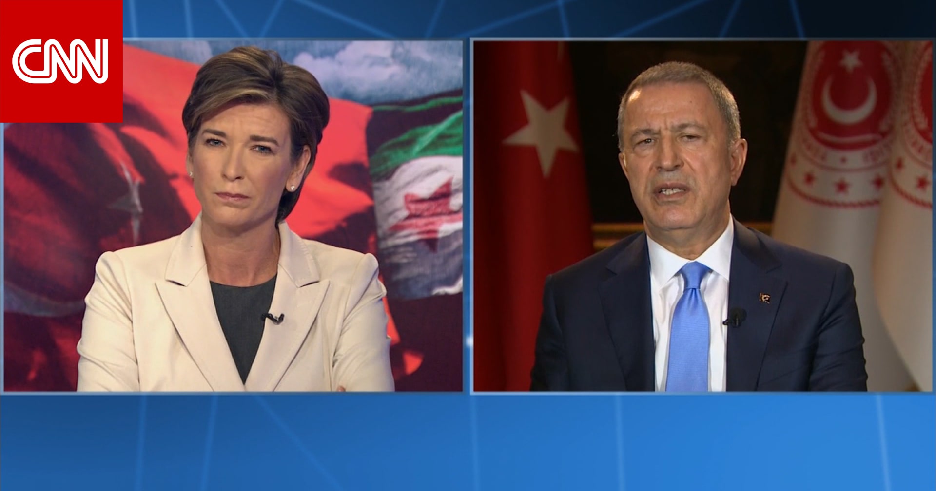 وزير دفاع تركيا يرد لـCNN على مزاعم  جرائم حرب  في سوريا - CNN Arabic