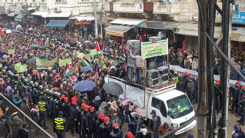 مسيرات احتجاجية في الأردن