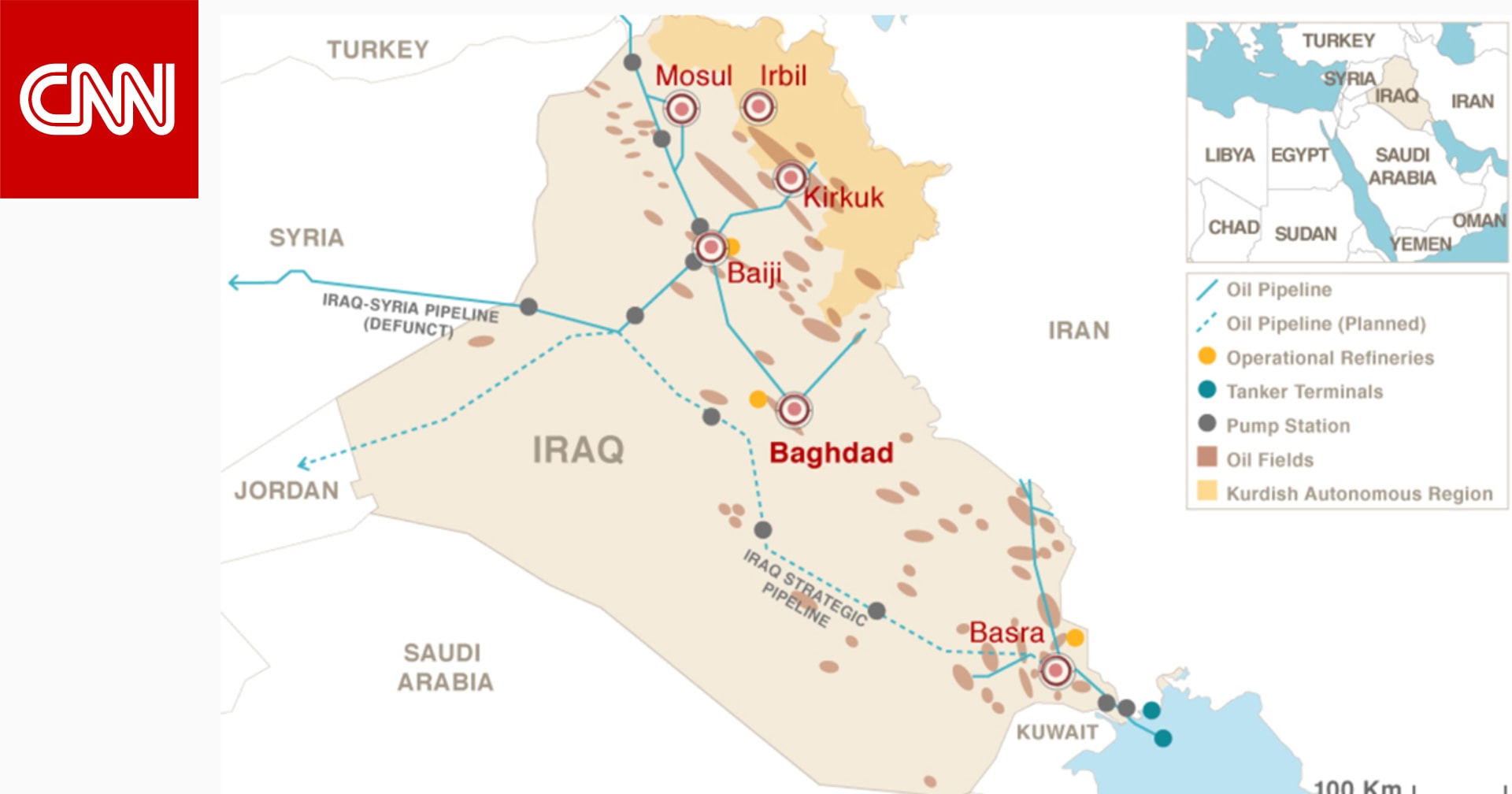 مواقع النفط في السعودية على الخريطة