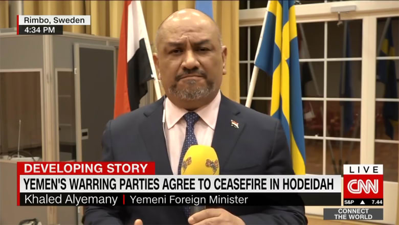 وزير خارجية اليمن لـcnn عن أهمية اتفاق الحديدة لأول مرة بتاريخ